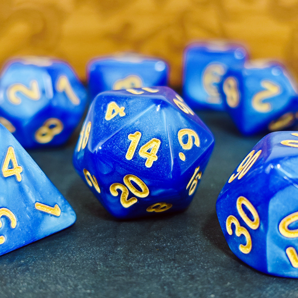 Board Game Dnd - 7-częściowy zestaw kości DND w jasnym