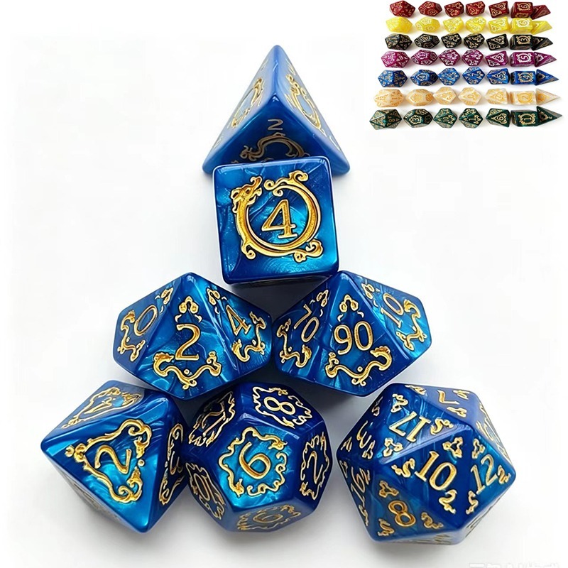 Board Game Dnd - 7-częściowy zestaw wielościeniowych kości DND z