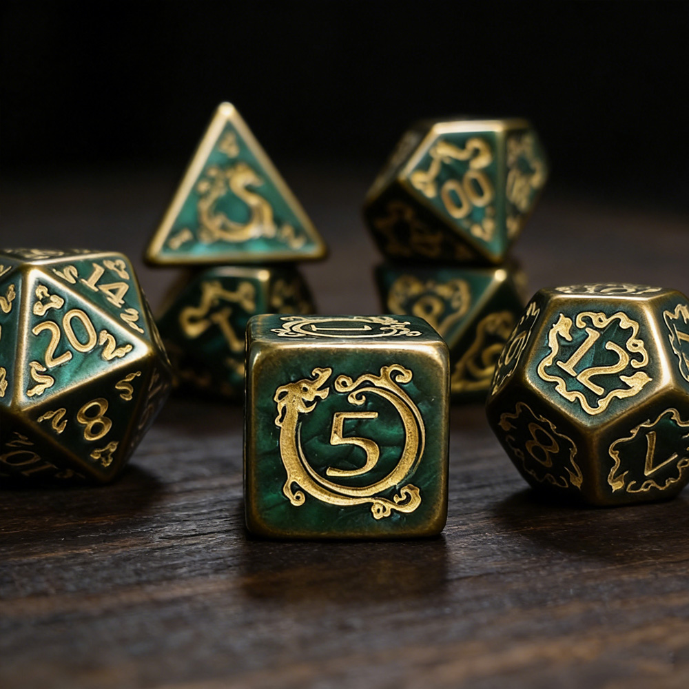 Board Game Dnd - Kostki do D&D 7 szt./zestaw, wzór