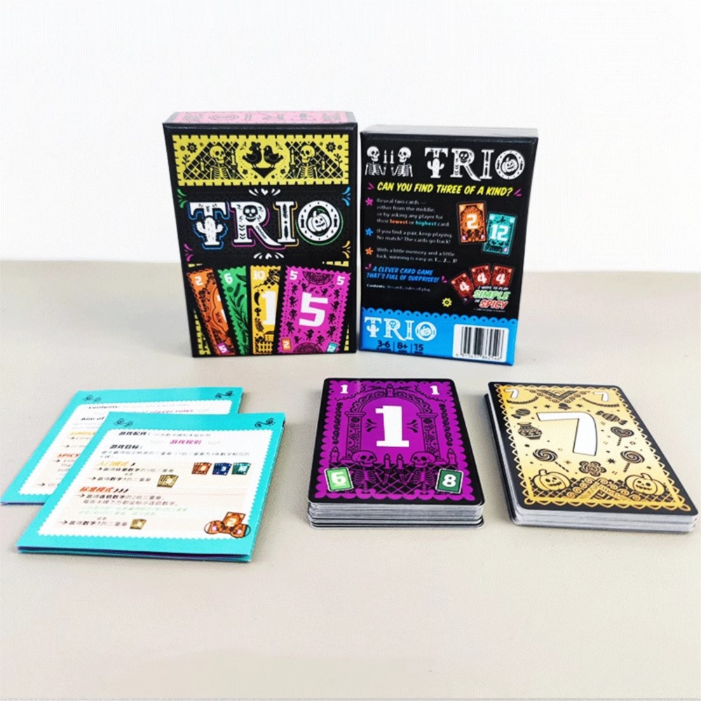 Board Game Fun - Strategiczna gra karciana TRIO, zabawa dla