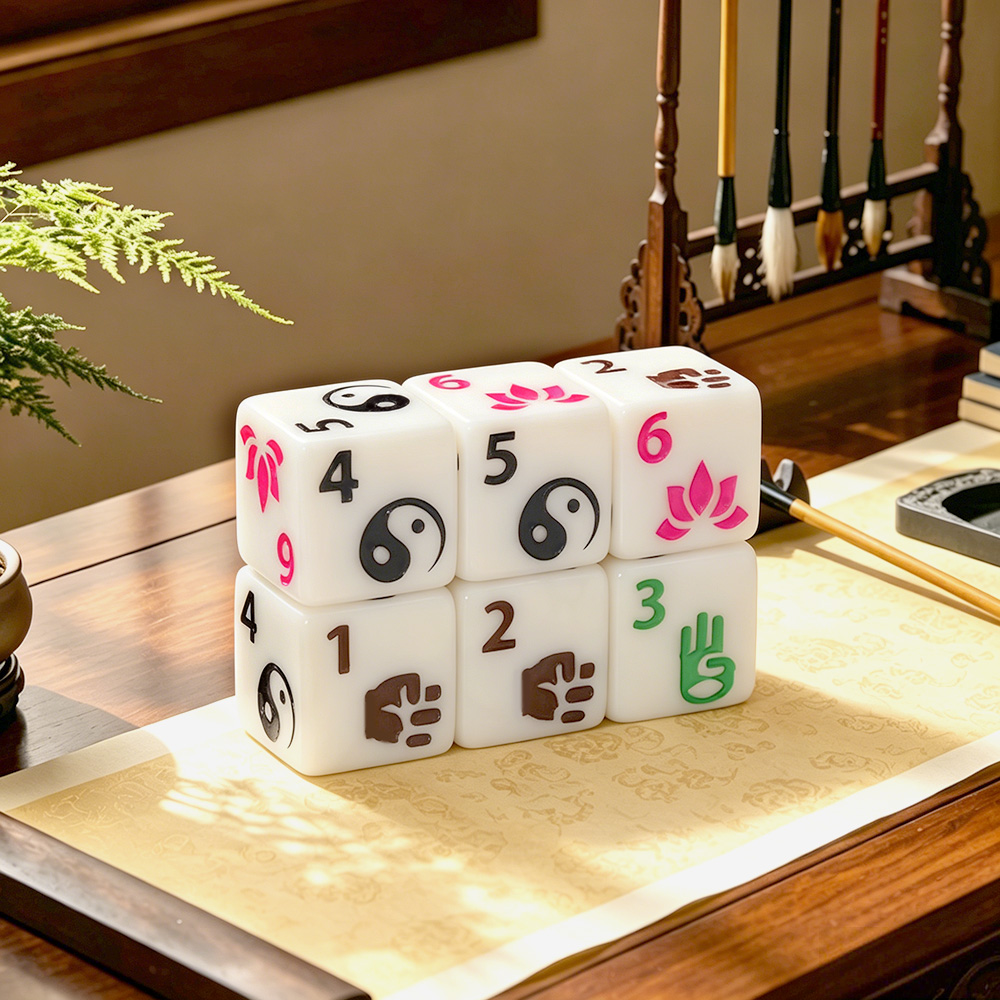 Board Game Zen - 6 sztuk wielościanowych kości o tematyce