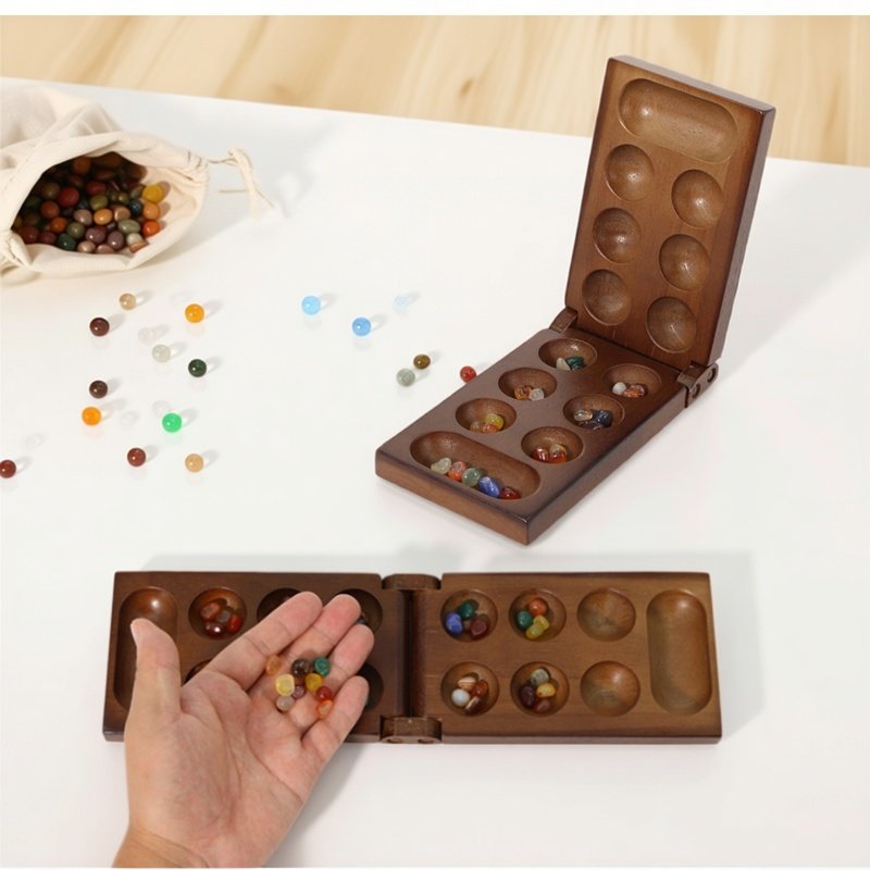 Board Game Fun - Starożytny zestaw do gry Mancala, afrykańskie