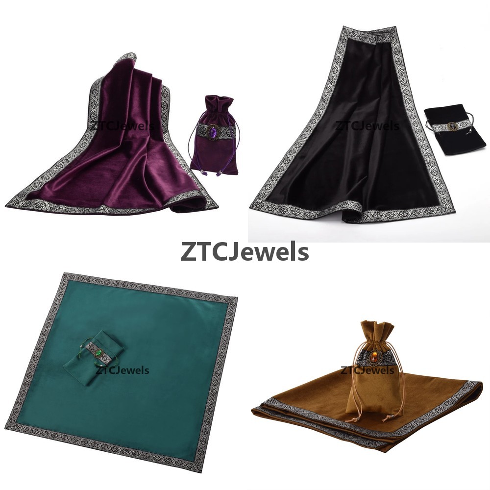 Board Game Table - Aksamitny obrus na tarota z torbą,