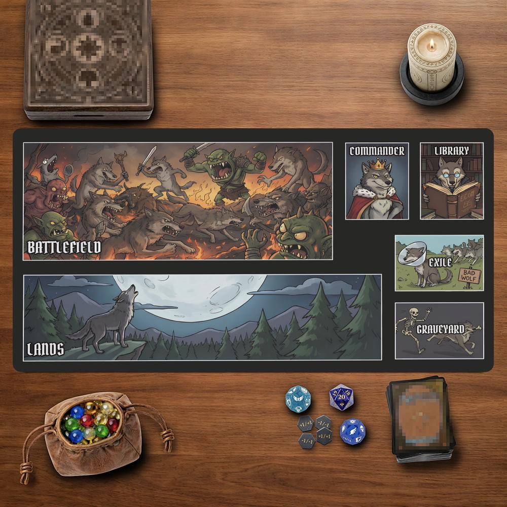 Play Mat Neoprene - Mata do gier Werewolf Tribe MTG&TCG,