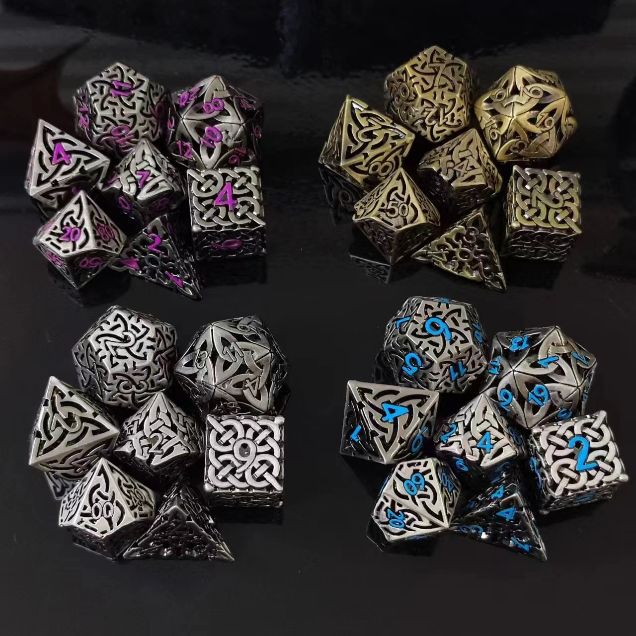 7 szt. D4-D20 Cosplay mosiężne – Board Game Dnd recenzja i cena