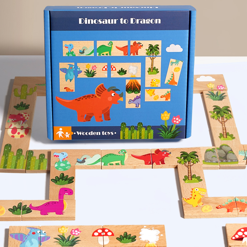 Drewniane Domino Dinozaury Gra – Board Game Monopoli recenzja i cena