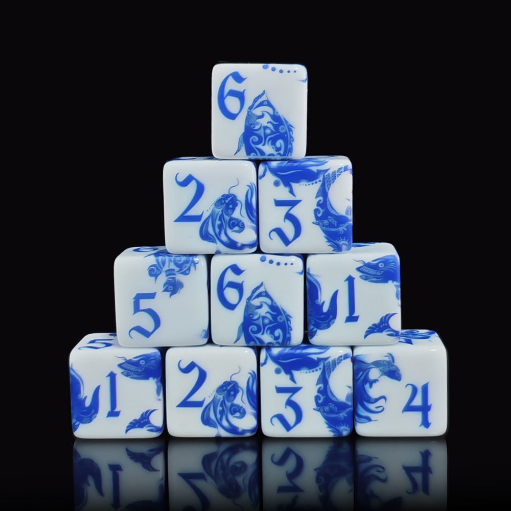 12 sztuk niebiesko-białych koś – Board Game Dnd recenzja i cena