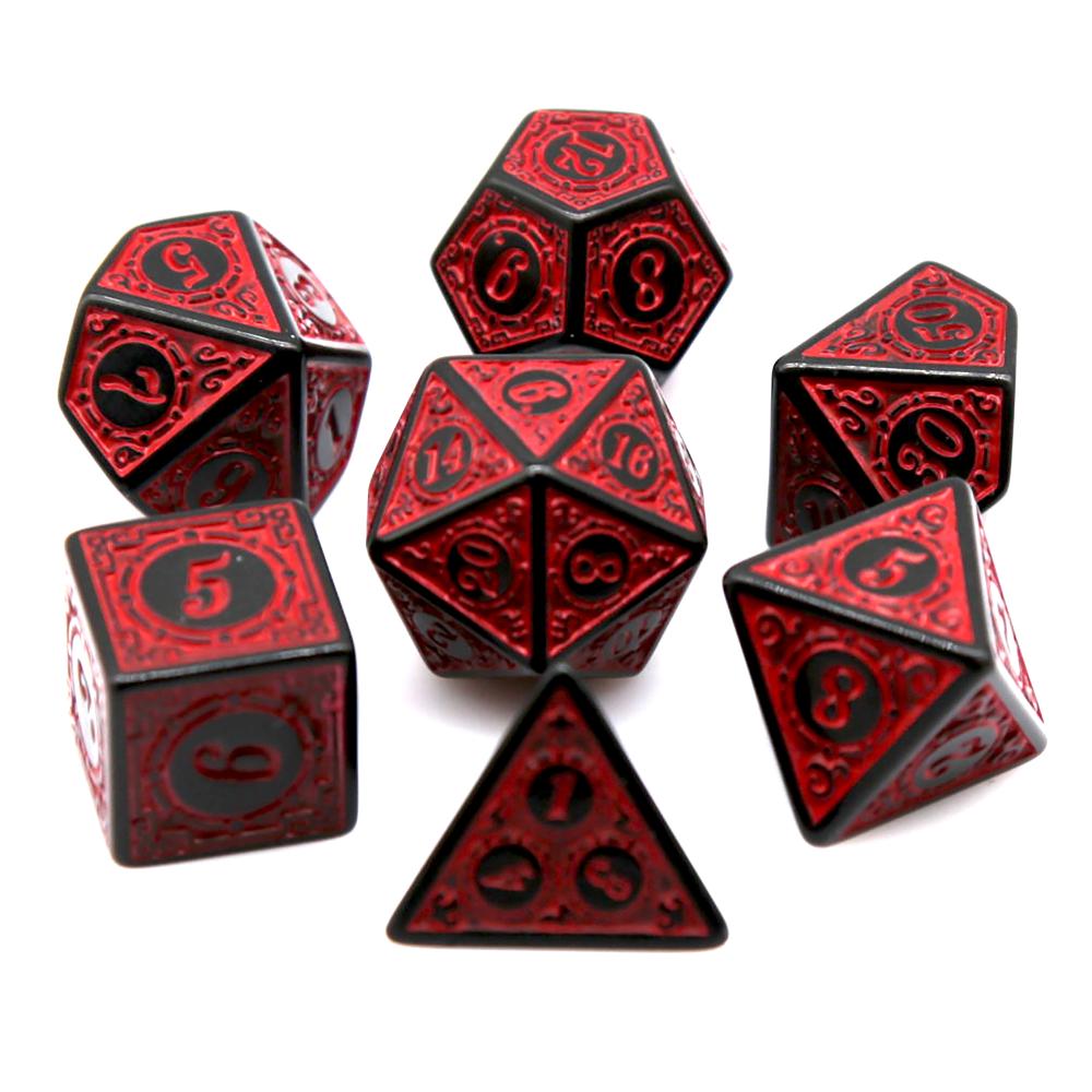 7-częściowy zestaw czarno-czer – Board Game Dnd recenzja i cena